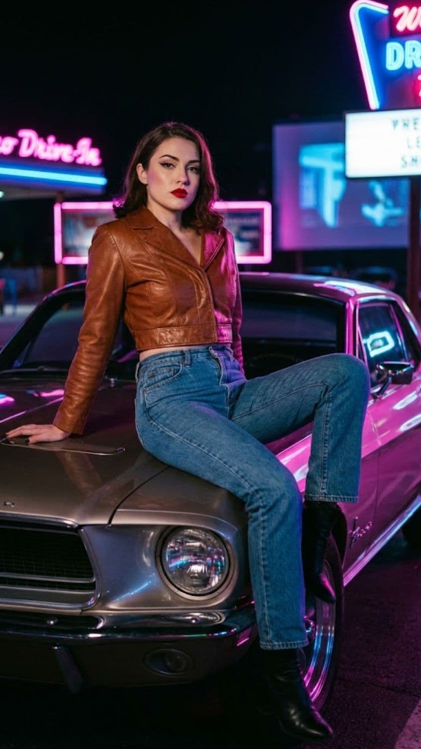 Expected visual output for Classic Muscle Car Drive-In