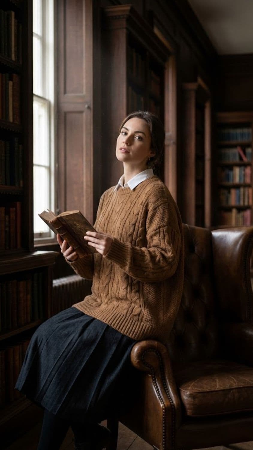 Expected visual output for Grand Library Dark Academia