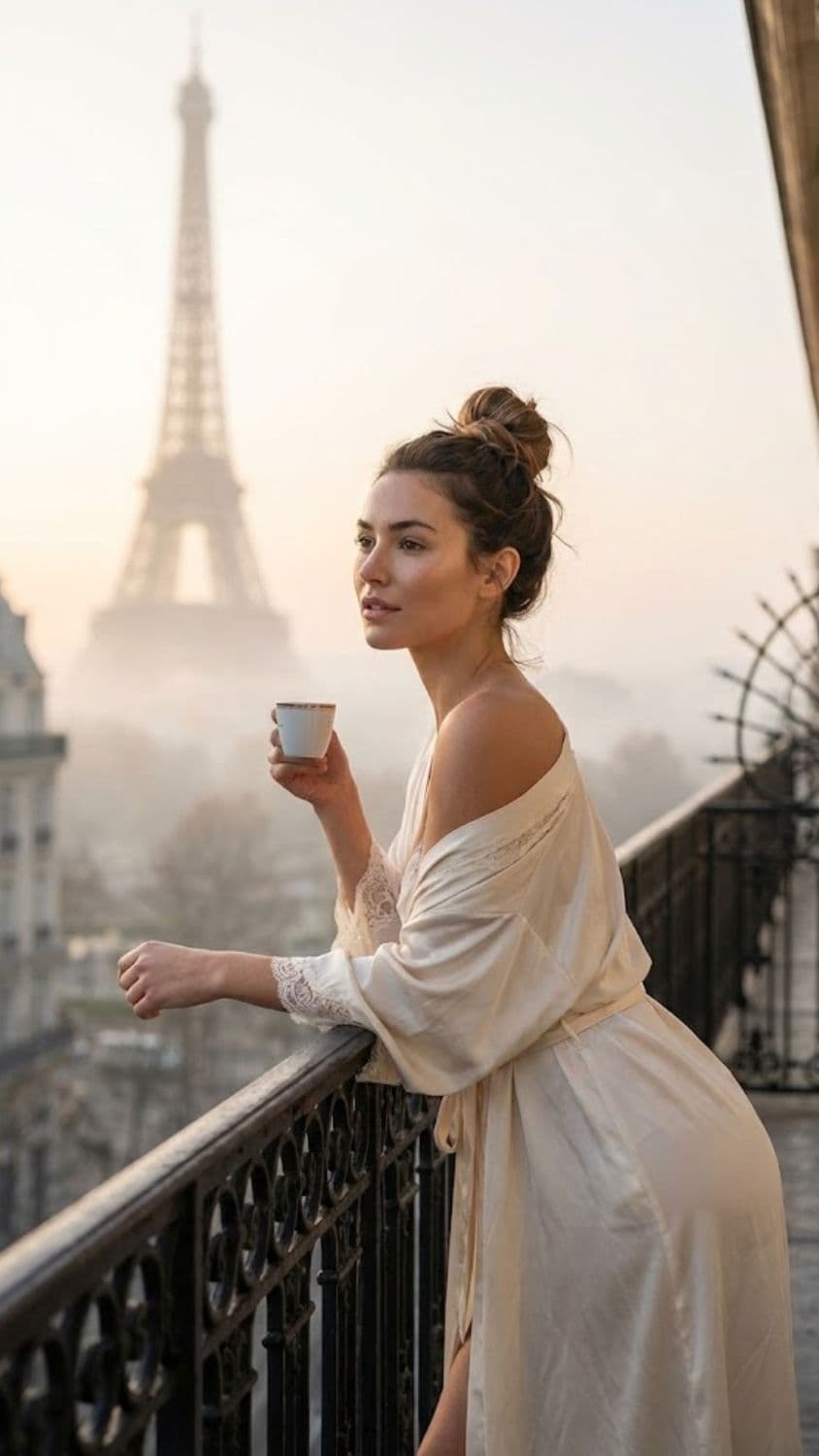 Expected visual output for Parisian Balcony Morning Coffee