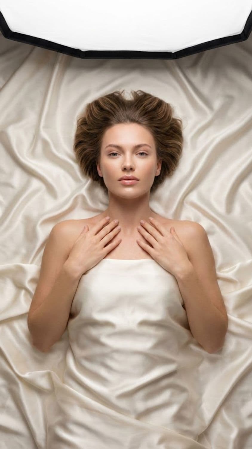 Expected visual output for Silk Sheets Overhead Aerial Beauty