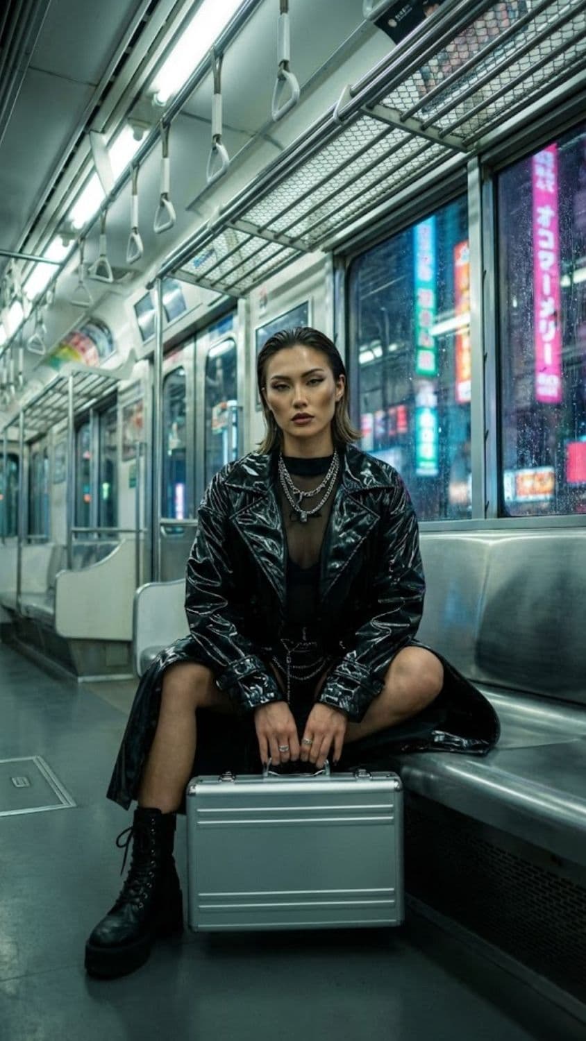 Expected visual output for Tokyo Subway Neon Fashion