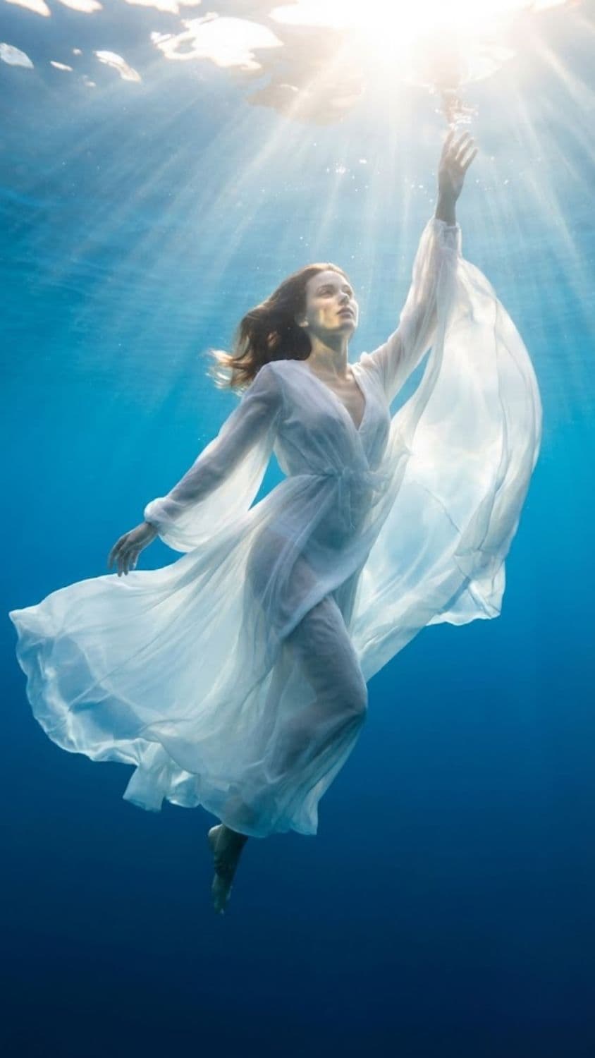 Expected visual output for Underwater Ethereal Gown Floating