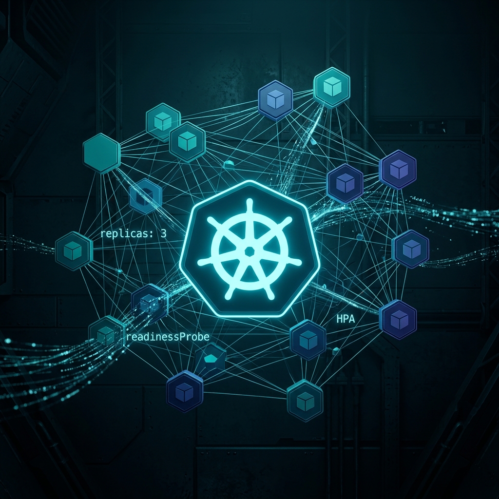 Kubernetes cluster pod network and deployment architecture visualization
