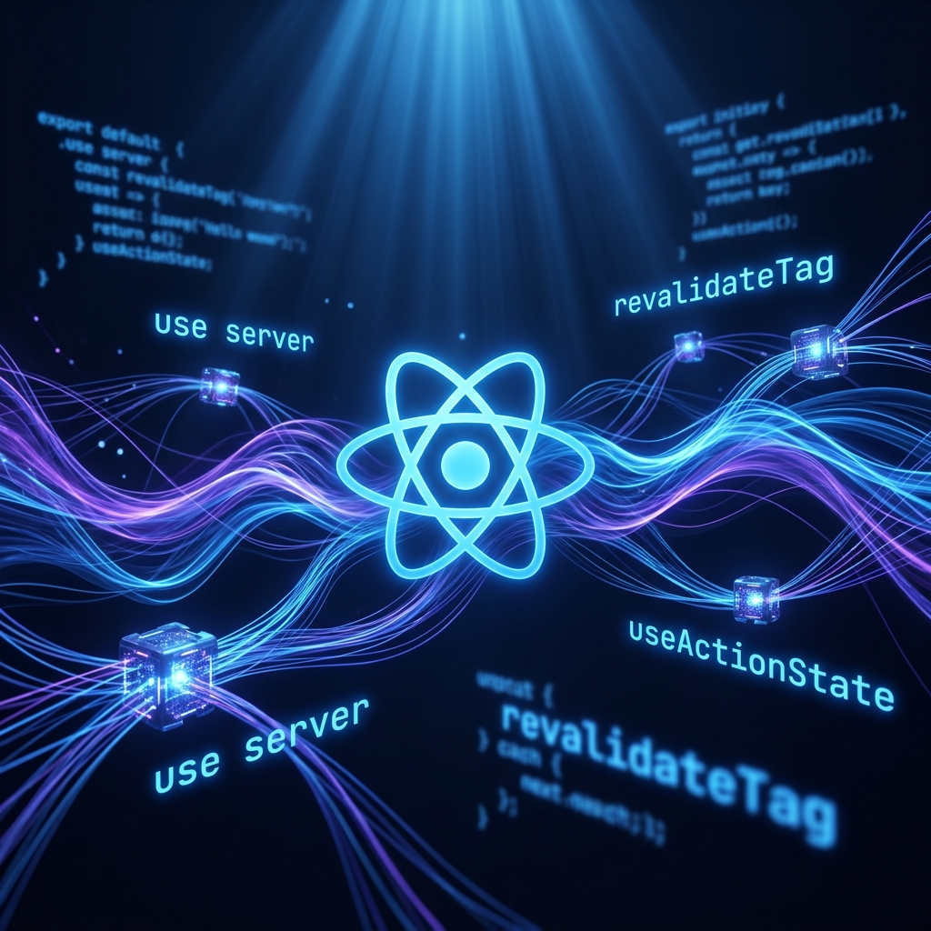 Next.js 15 Server Actions and Caching architecture visualization